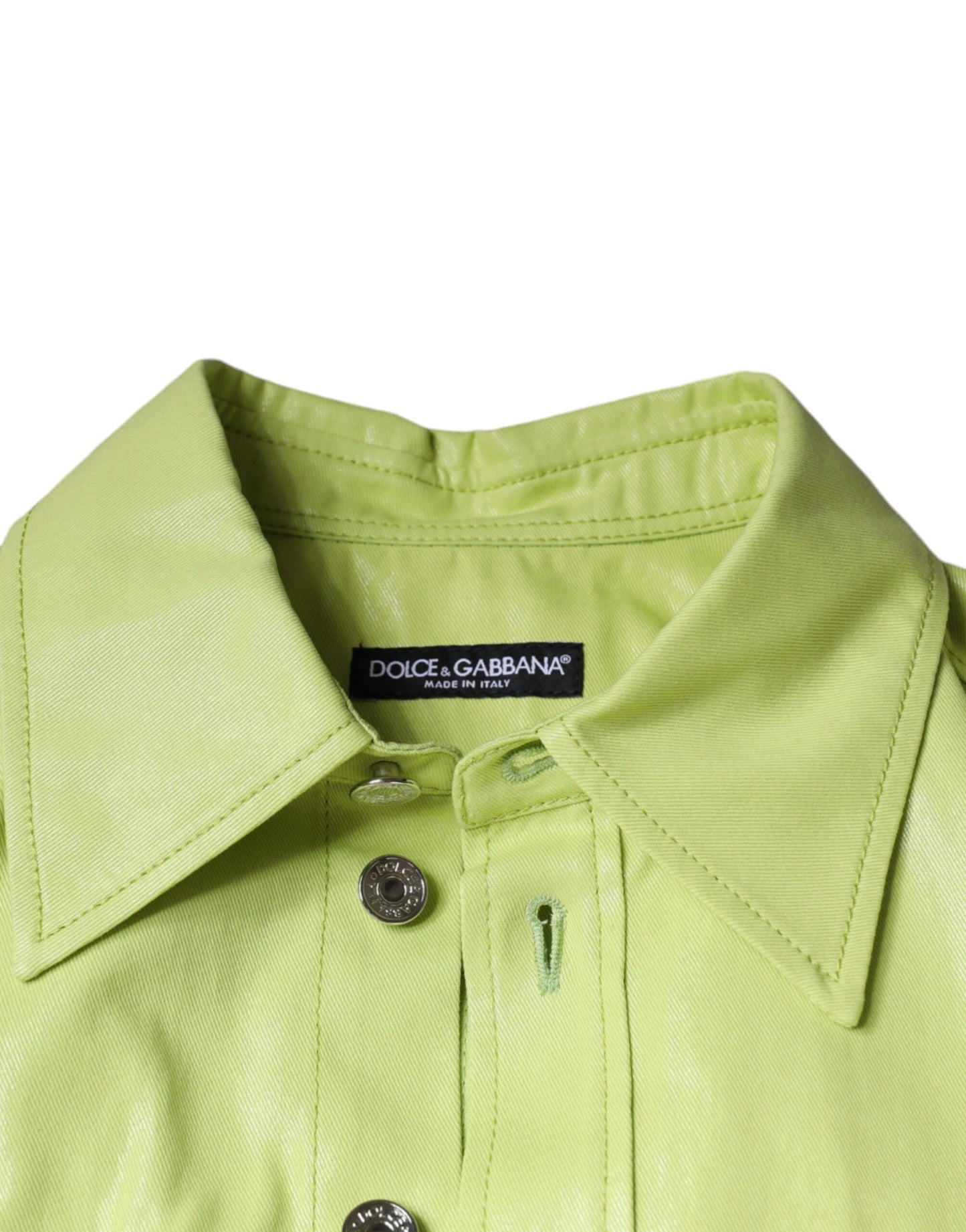 Dolce &amp; Gabbana Groen Katoenen Overhemd met Kraag voor Heren