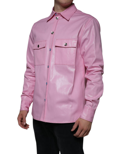 Chemise à col boutonné en coton rose de Dolce &amp; Gabbana