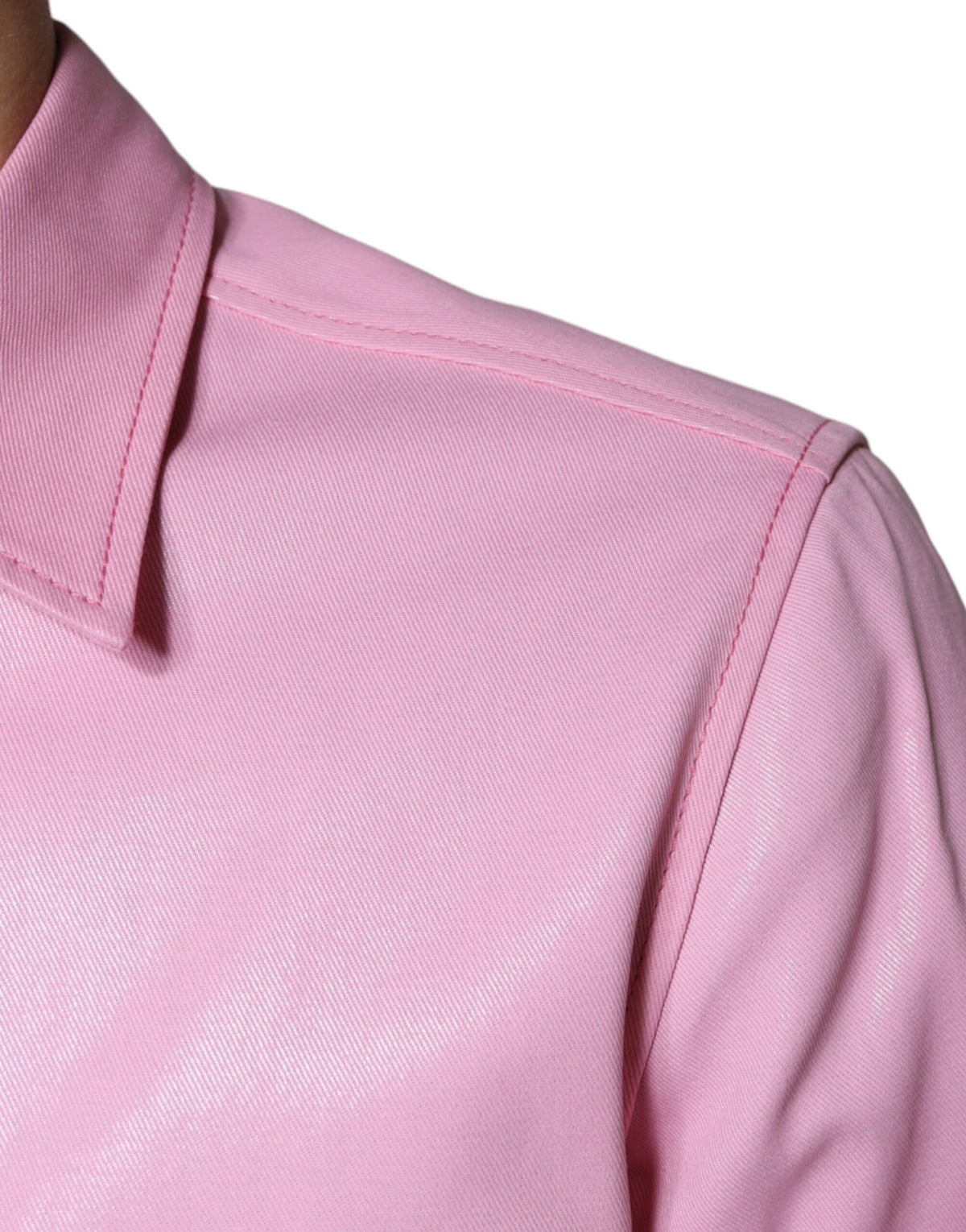 Chemise à col boutonné en coton rose de Dolce &amp; Gabbana