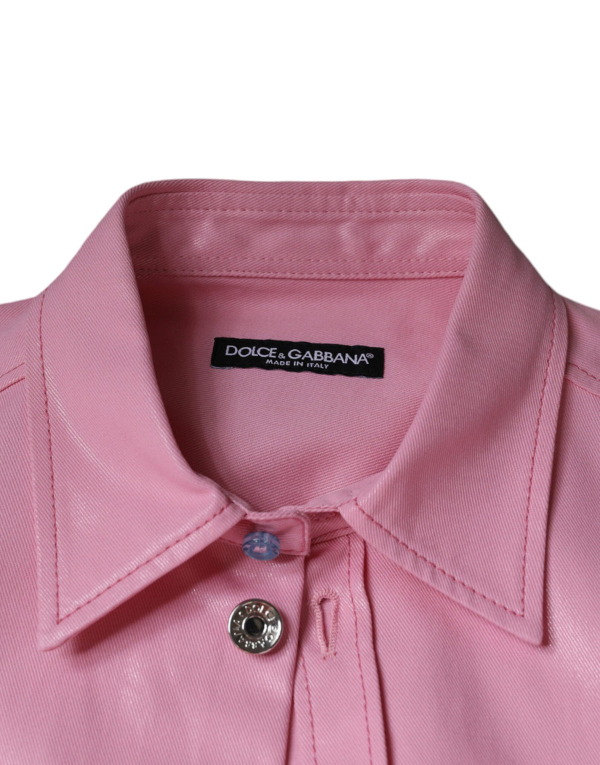 Chemise à col boutonné en coton rose de Dolce &amp; Gabbana