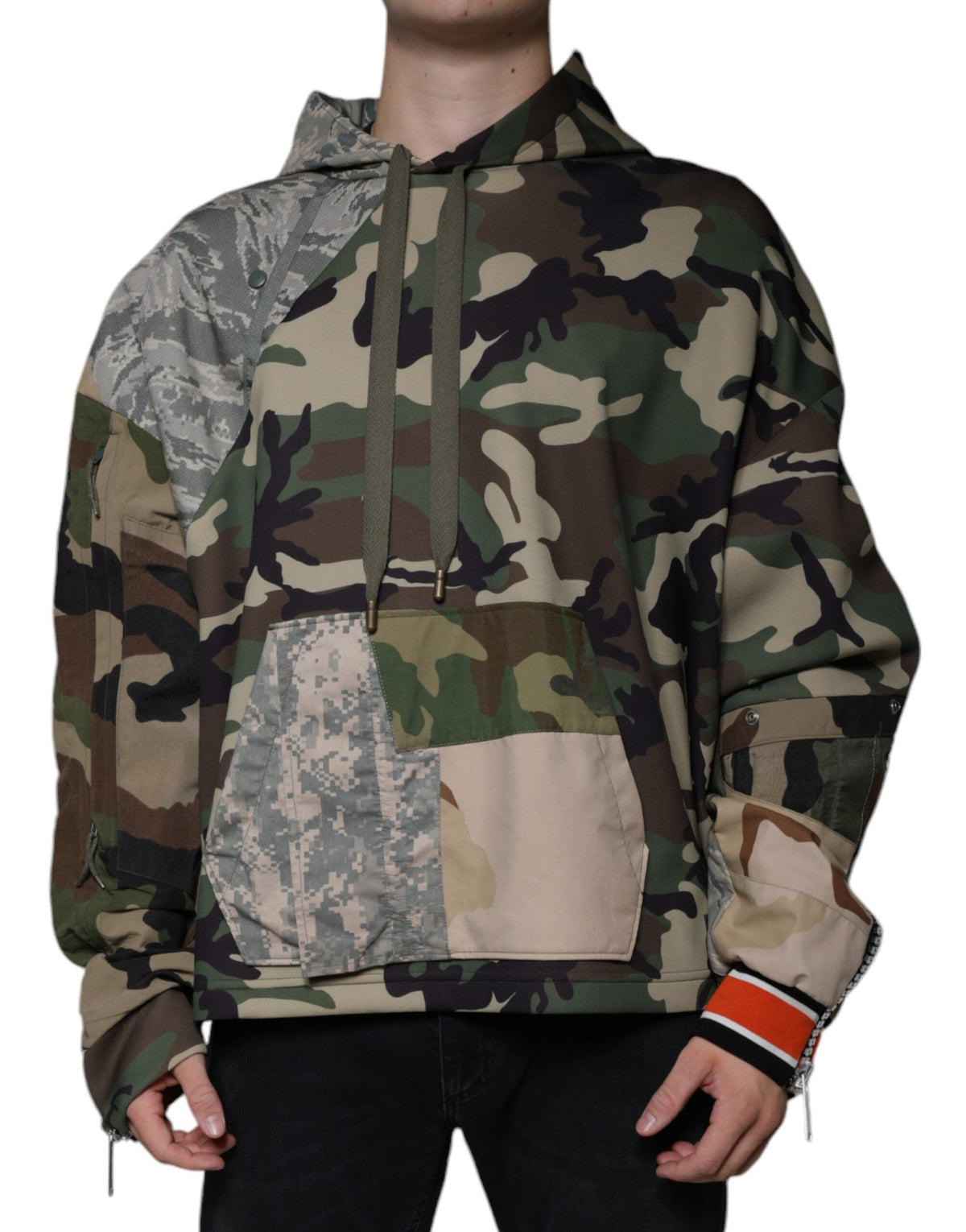 Pull à capuche multicolore camouflage Dolce &amp; Gabbana