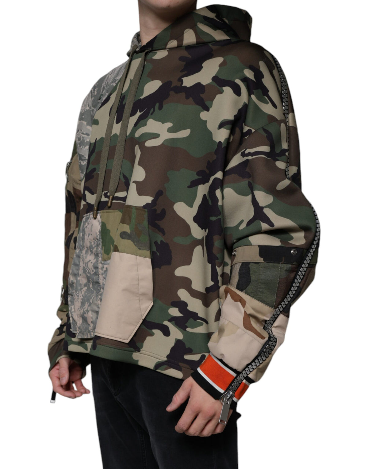 Pull à capuche multicolore camouflage Dolce &amp; Gabbana