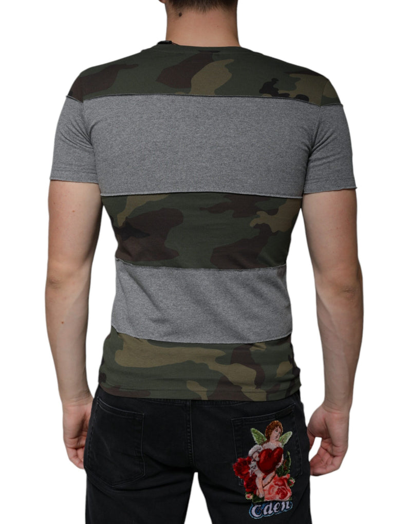 Dolce &amp; Gabbana T-shirt van katoen met ronde hals en camouflageprint in meerdere kleuren