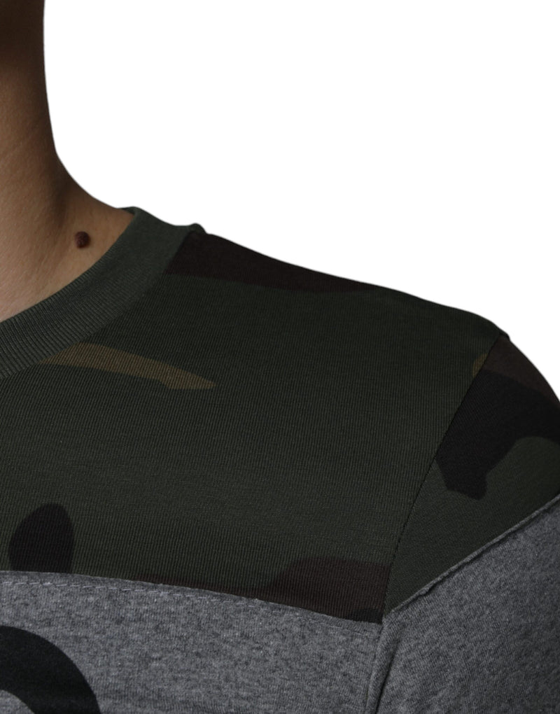 Dolce &amp; Gabbana T-shirt van katoen met ronde hals en camouflageprint in meerdere kleuren