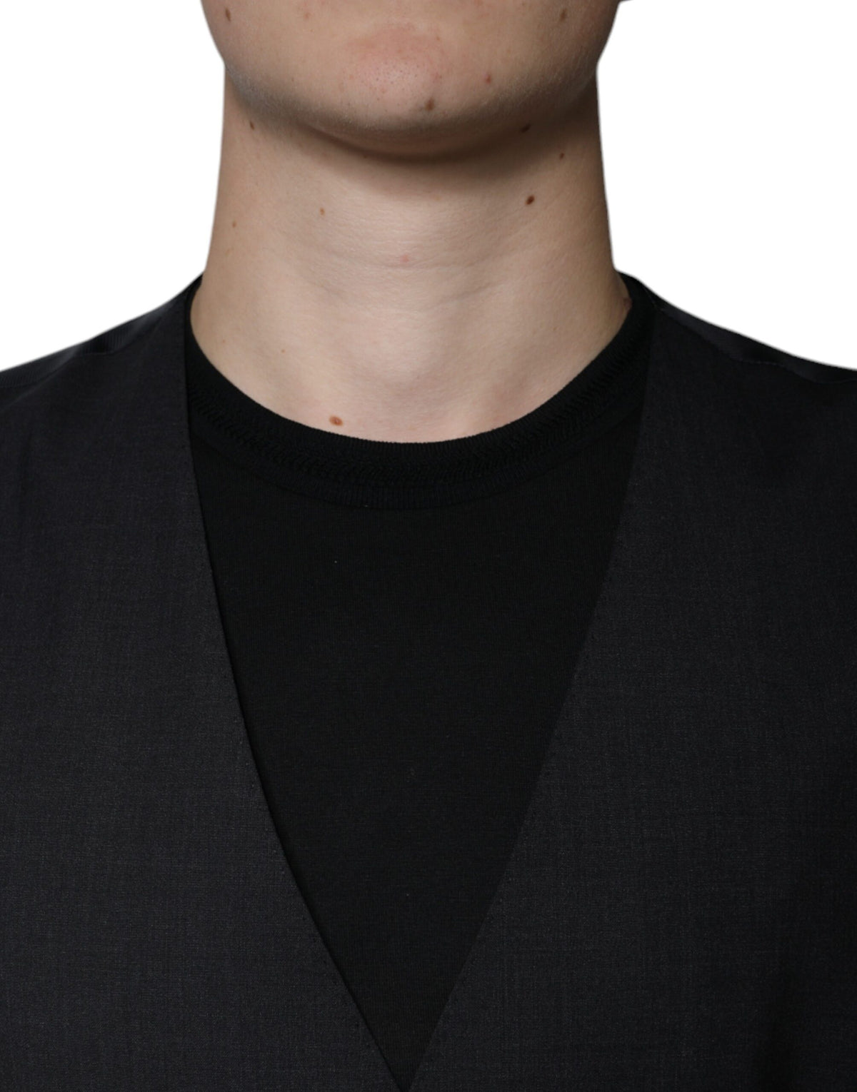 Dolce & Gabbana Black Wool Waistcoat - Elegant Formal Vest