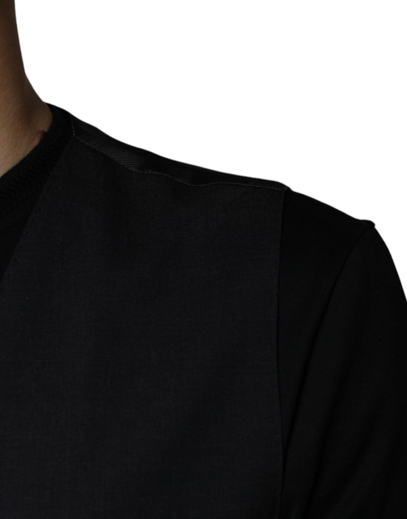 Dolce & Gabbana Black Wool Waistcoat - Elegant Formal Vest