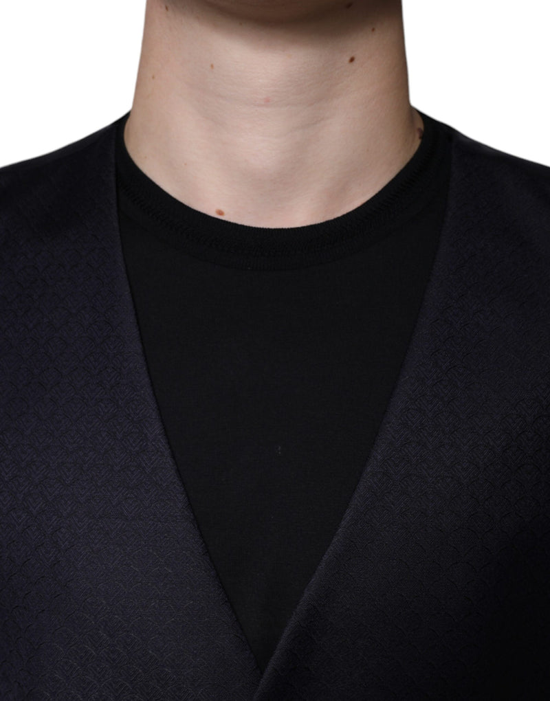 Dolce & Gabbana Black Wool Waistcoat - Elegant Formal Vest