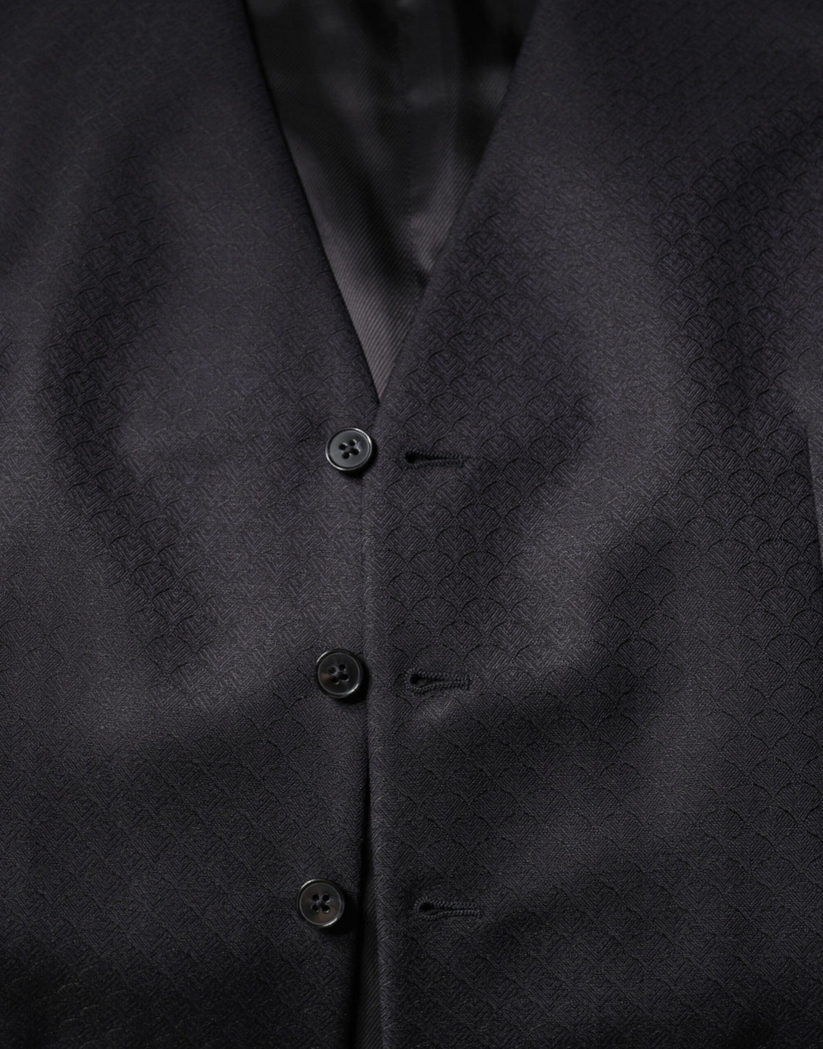Dolce & Gabbana Black Wool Waistcoat - Elegant Formal Vest