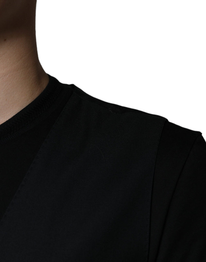 Dolce & Gabbana Black Wool Waistcoat - Elegant Formal Vest