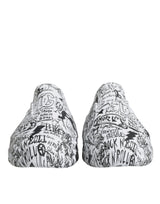 Dolce & Gabbana White Black Graffiti Daymaster Sneakers