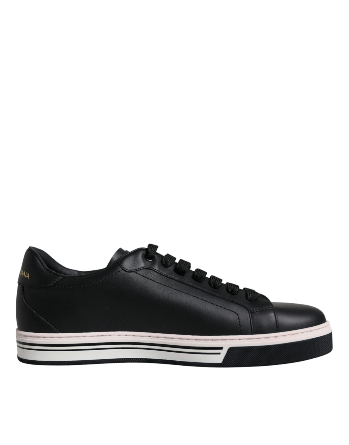 Dolce & Gabbana Black Leather Low Top Sneakers for Men