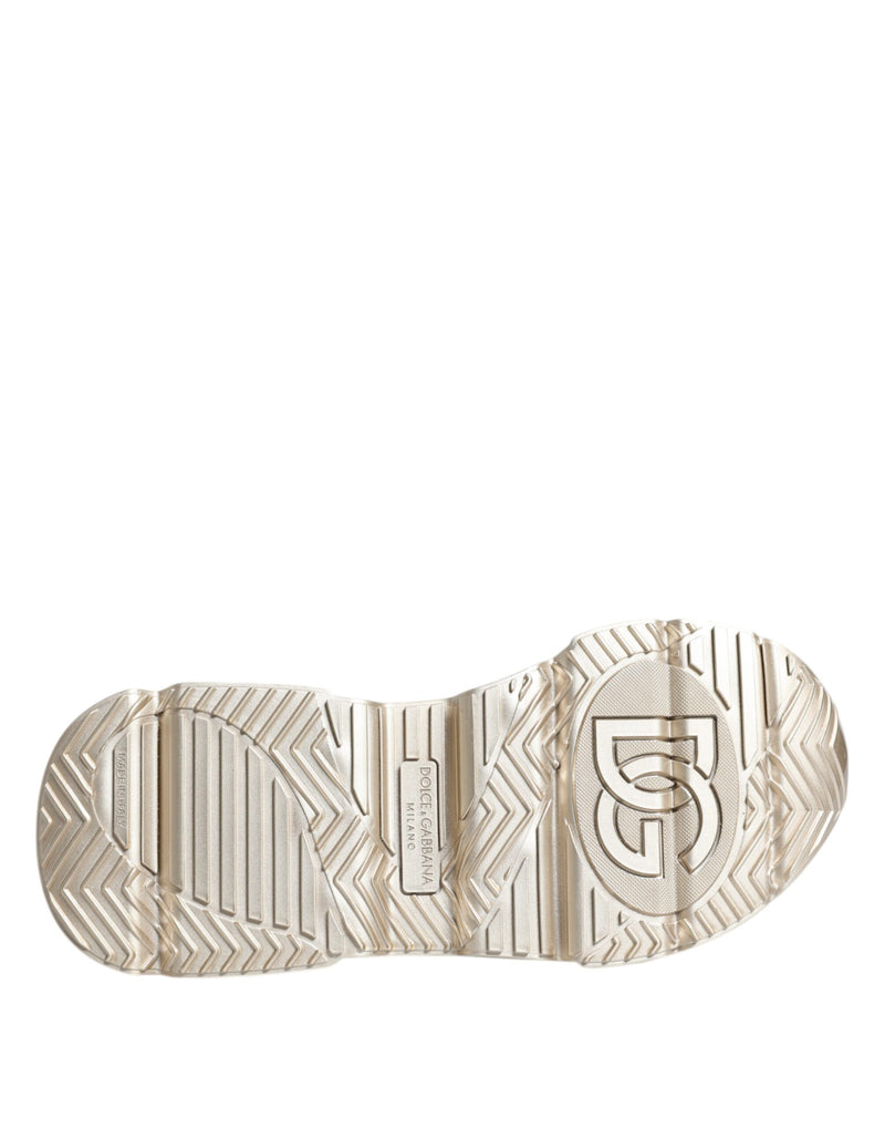 Dolce & Gabbana Gold Sequin Iridescent Daymaster Sneakers