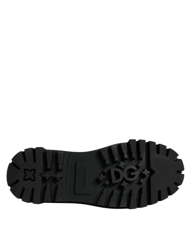 Dolce & Gabbana Black Leather Lace Up Derby Dress Shoes