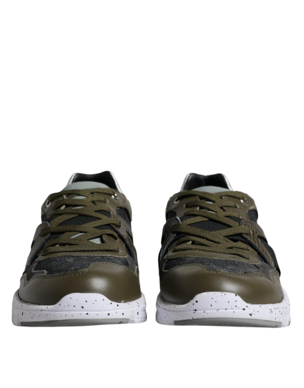 Dolce & Gabbana Multicolor Canvas Leather Low Top Sneakers