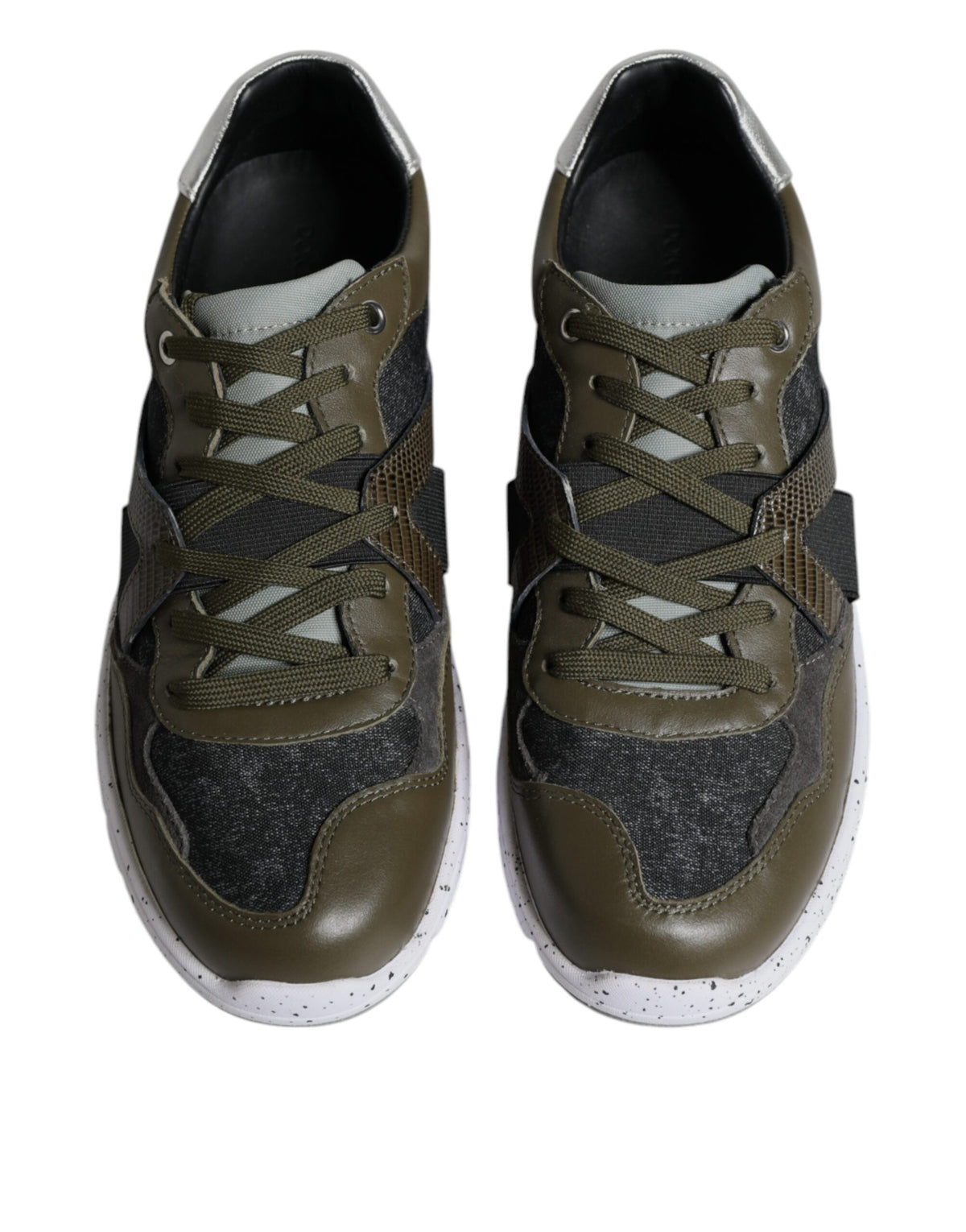 Dolce & Gabbana Multicolor Canvas Leather Low Top Sneakers