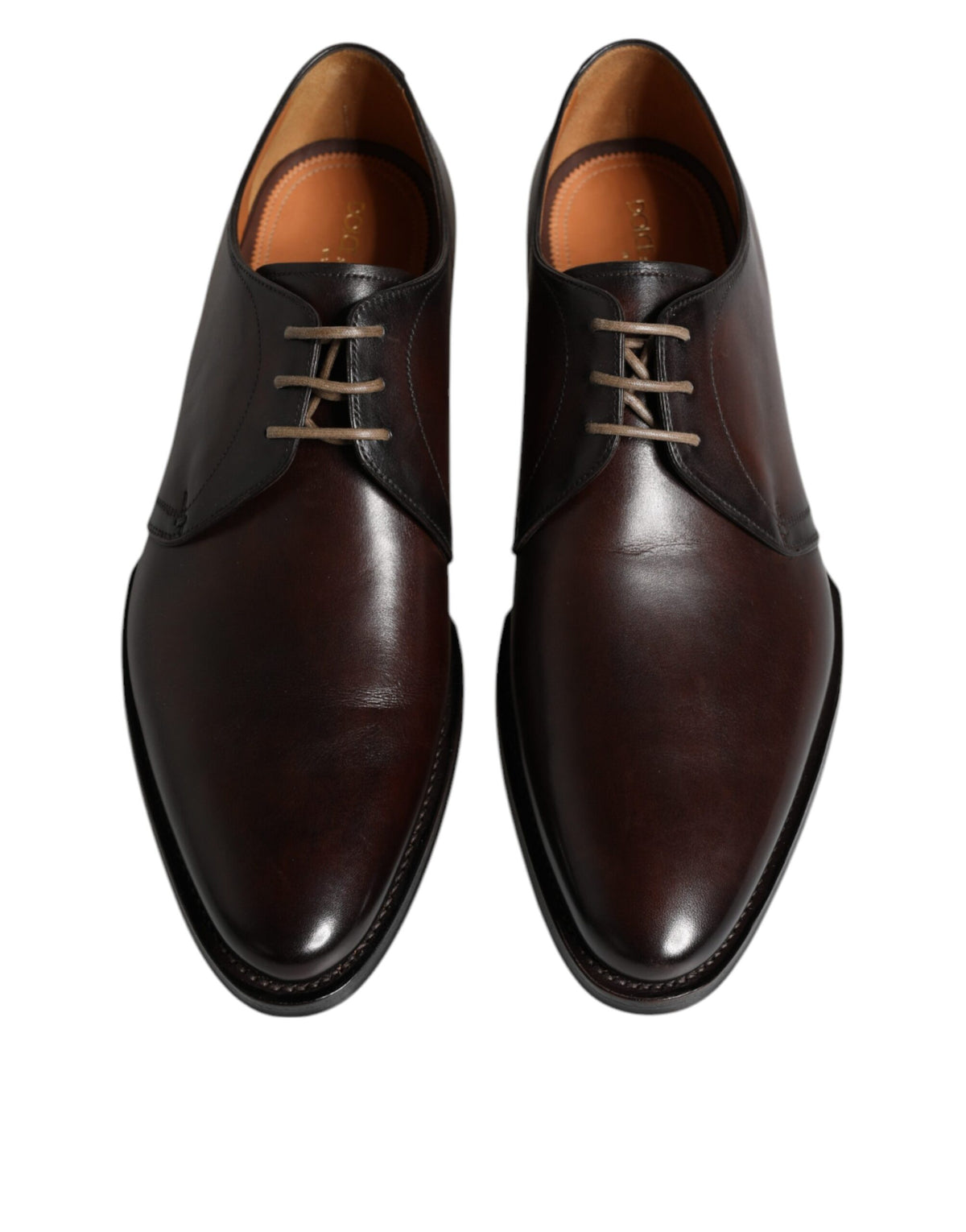 Dolce & Gabbana Black Leather Lace Up Derby Formal Shoes