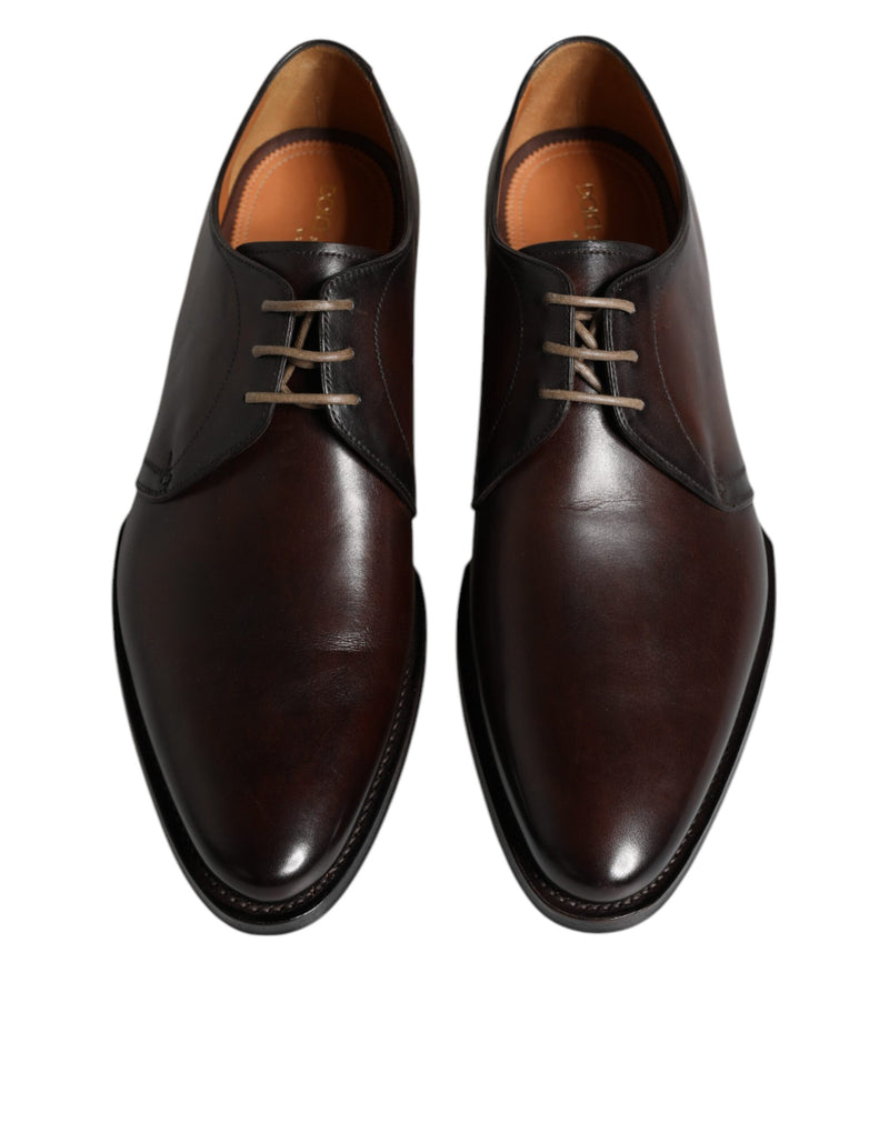 Dolce & Gabbana Black Leather Lace Up Derby Formal Shoes