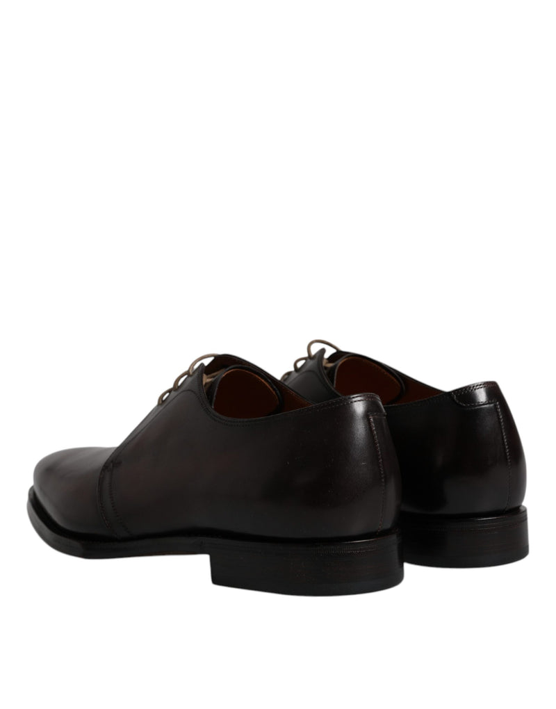 Dolce & Gabbana Black Leather Lace Up Derby Formal Shoes