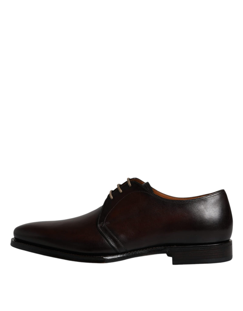 Dolce & Gabbana Black Leather Lace Up Derby Formal Shoes