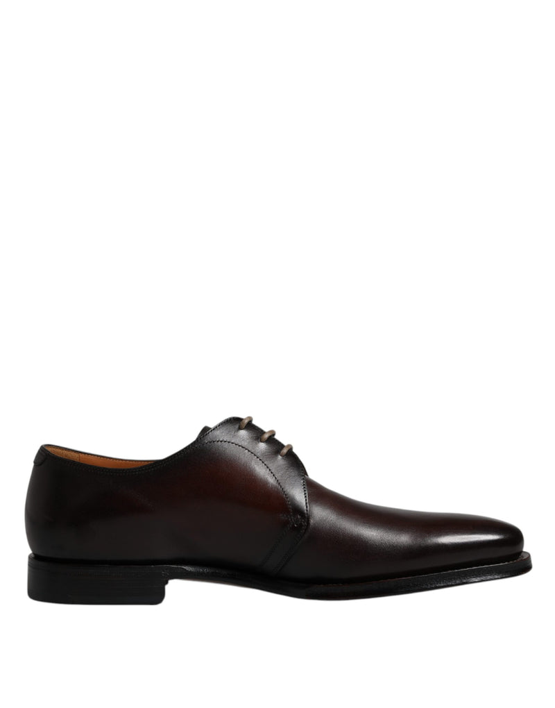 Dolce & Gabbana Black Leather Lace Up Derby Formal Shoes