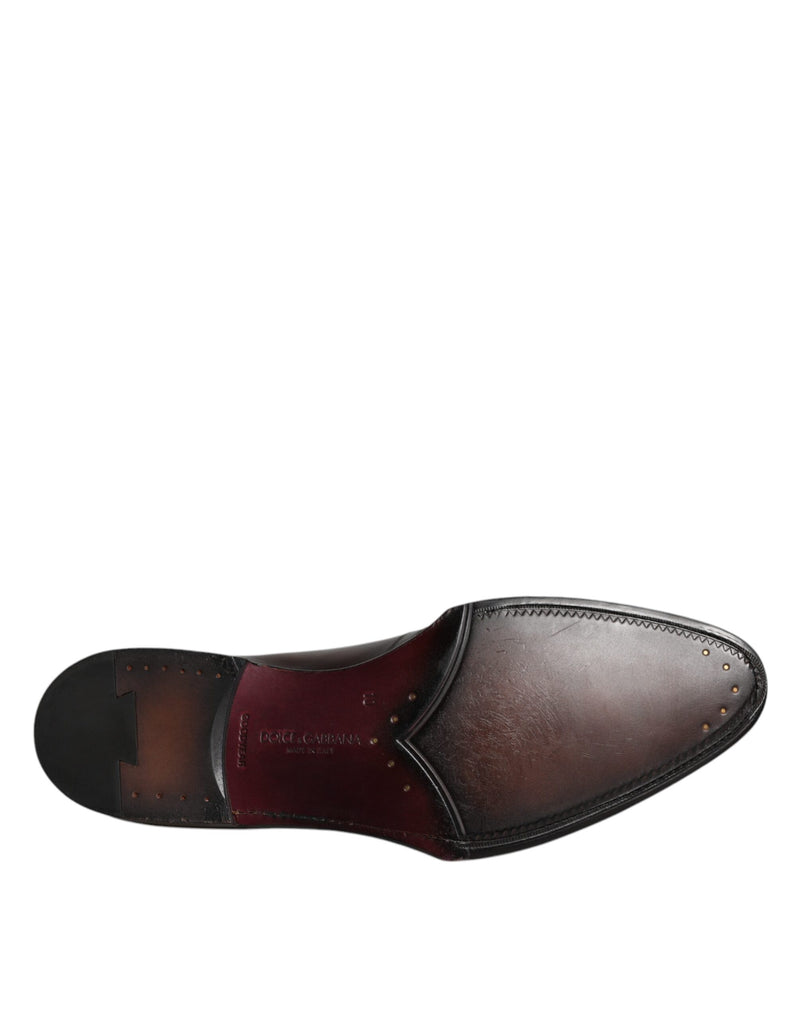 Dolce & Gabbana Black Leather Lace Up Derby Formal Shoes