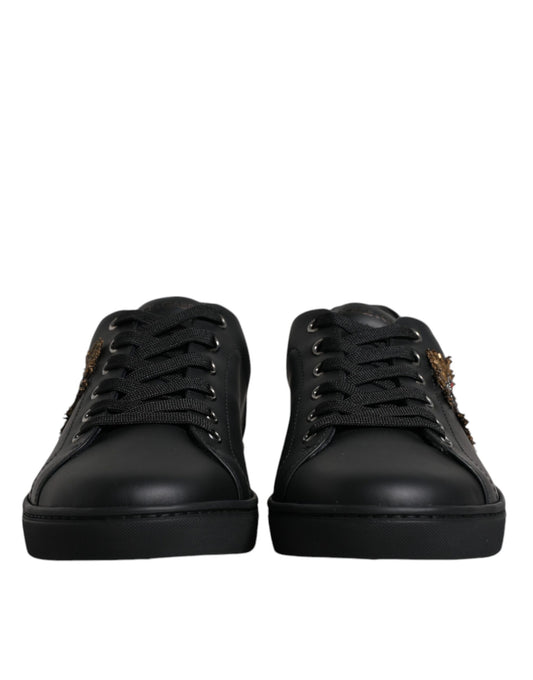 Dolce & Gabbana Black London Sacred Heart Men Sneakers