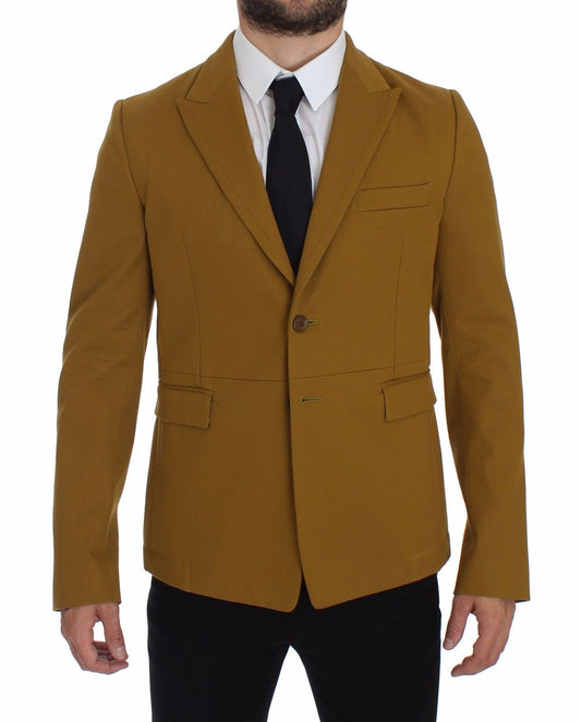 Dolce & Gabbana Blazer en coton extensible jaune