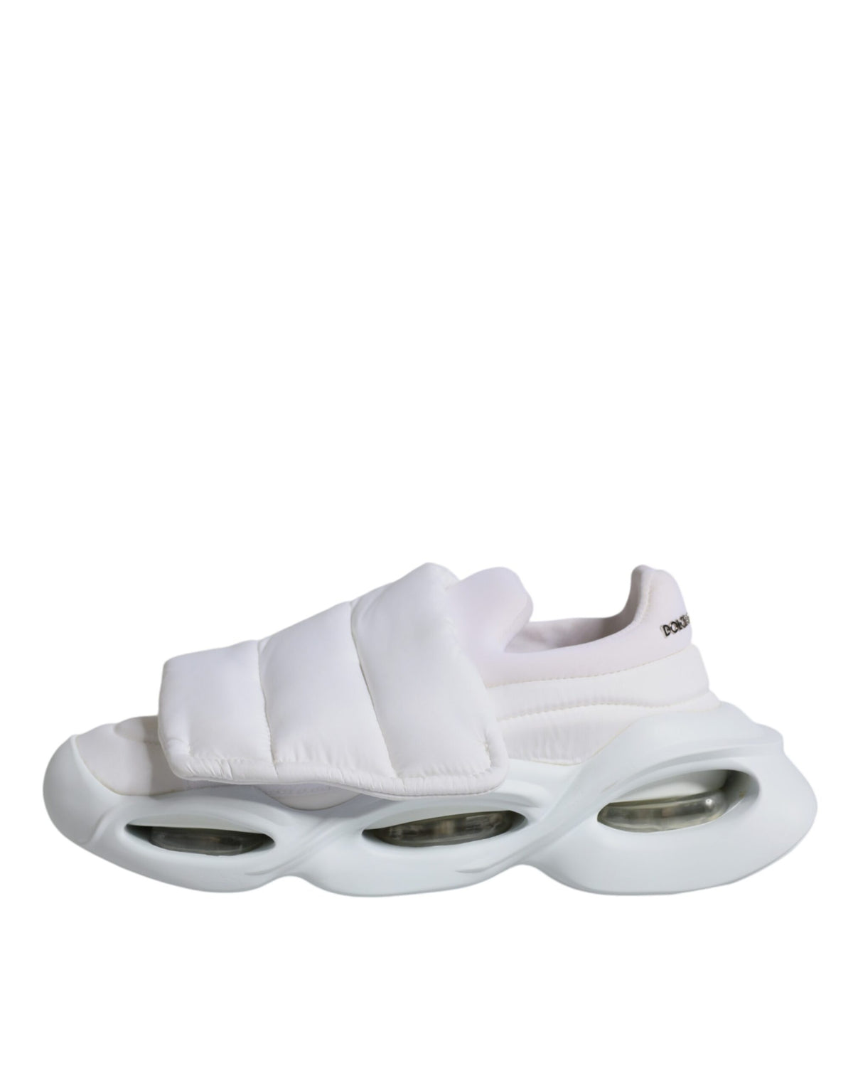Dolce & Gabbana White Padded Fabric Low Top Sneakers