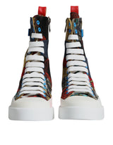 Dolce & Gabbana Multicolor Patchwork High Top Sneakers