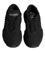 Dolce & Gabbana Black Knitted Daymaster Sneakers