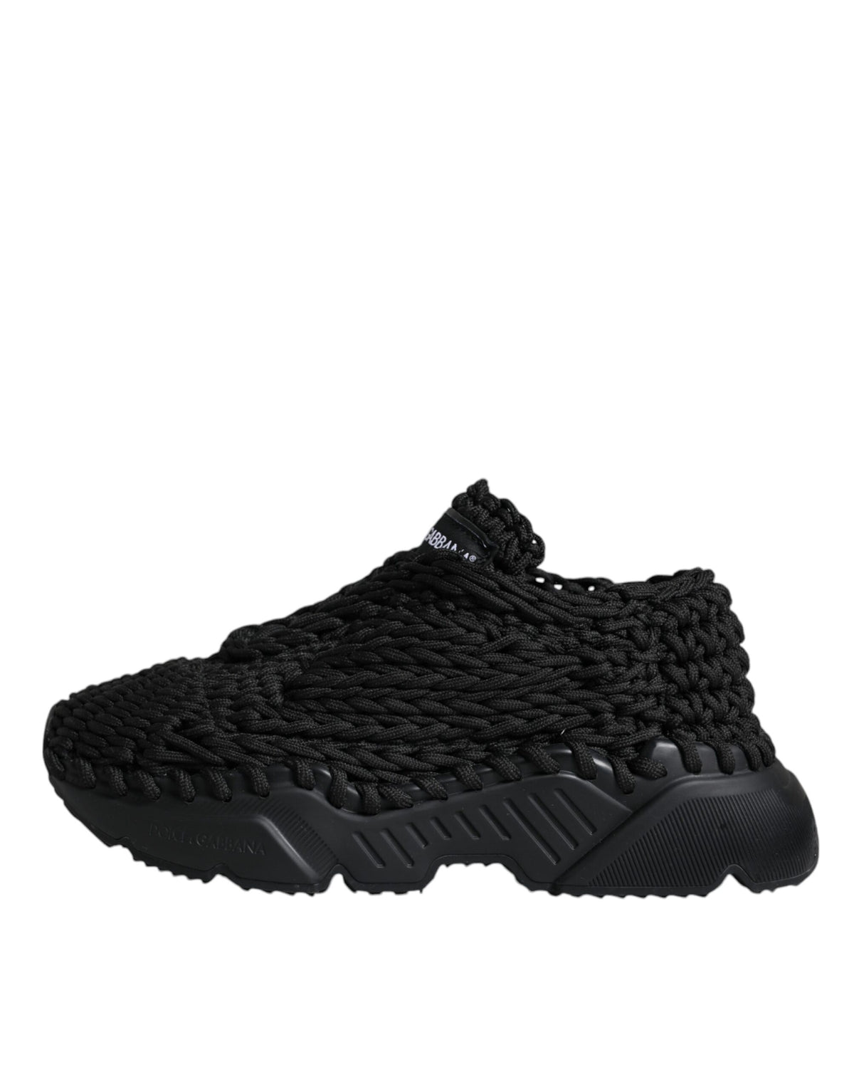 Dolce & Gabbana Black Knitted Daymaster Sneakers