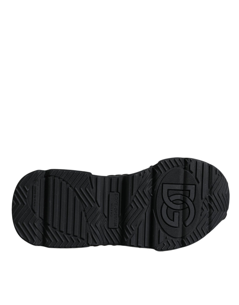 Dolce & Gabbana Black Knitted Daymaster Sneakers