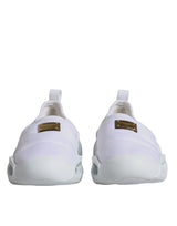 Dolce & Gabbana White Padded Fabric Low Top Sneakers