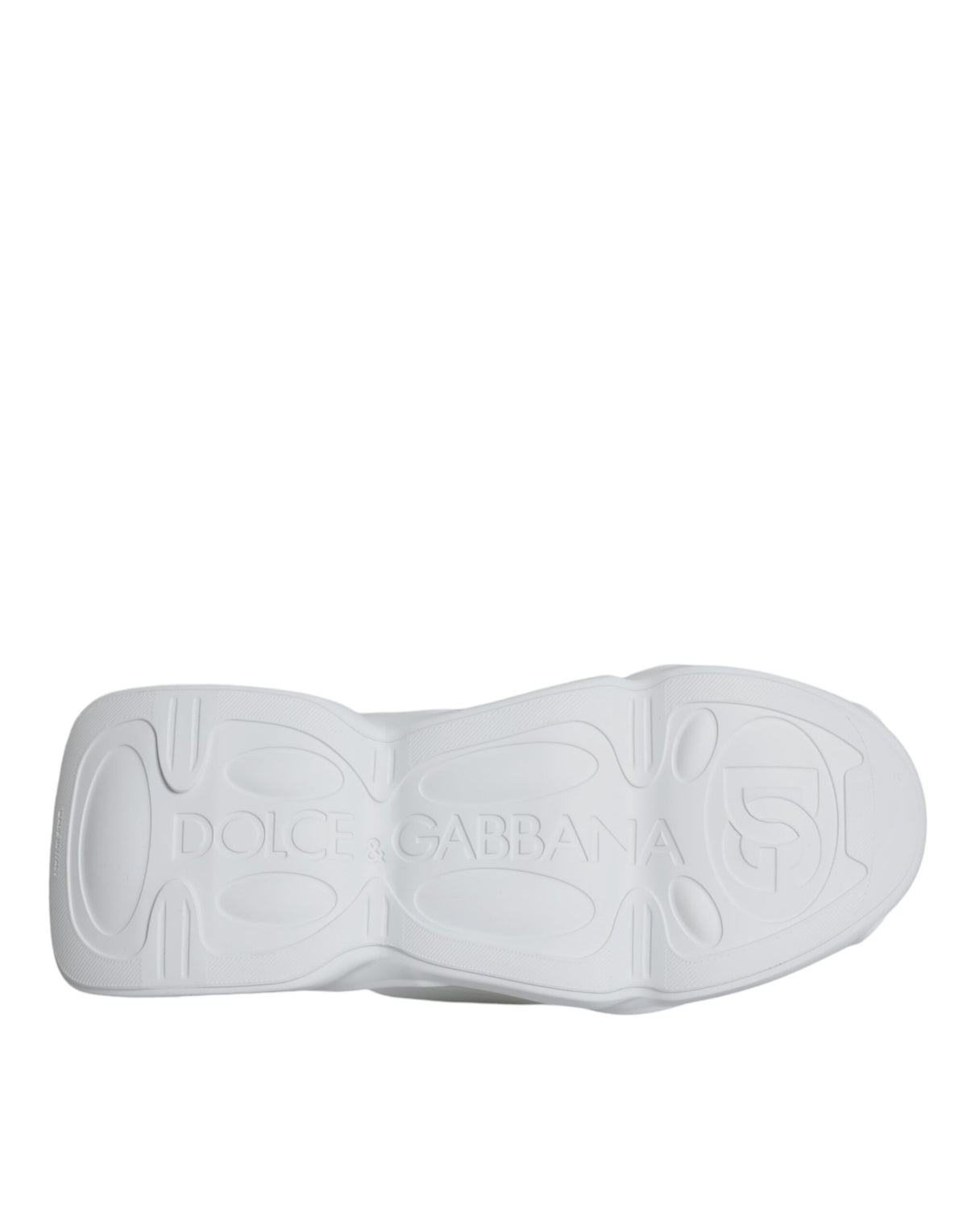 Dolce & Gabbana White Padded Fabric Low Top Sneakers