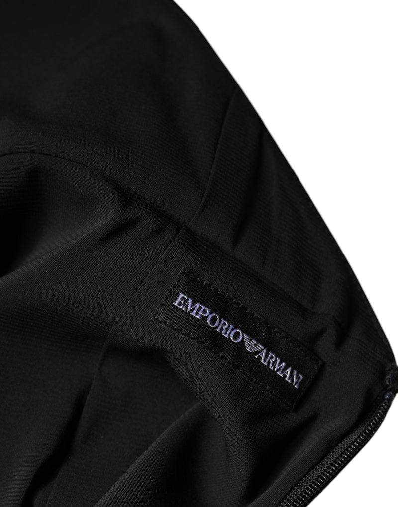 Robe Longue Sans Manches Halter Noire Emporio Armani