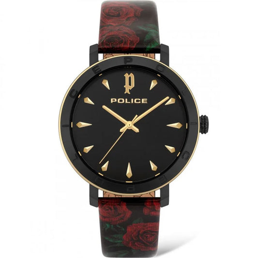 Montre Police en acier inoxydable rouge