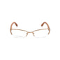 Lunettes à montures métalliques marron d'Alexander McQueen