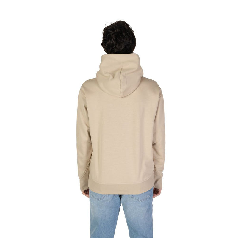 Sweat à capuche New Balance en polyester recyclé beige