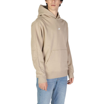 Sweat à capuche New Balance en polyester recyclé beige