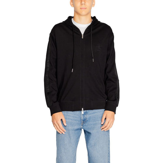 Armani Exchange zwarte katoenen hoodie