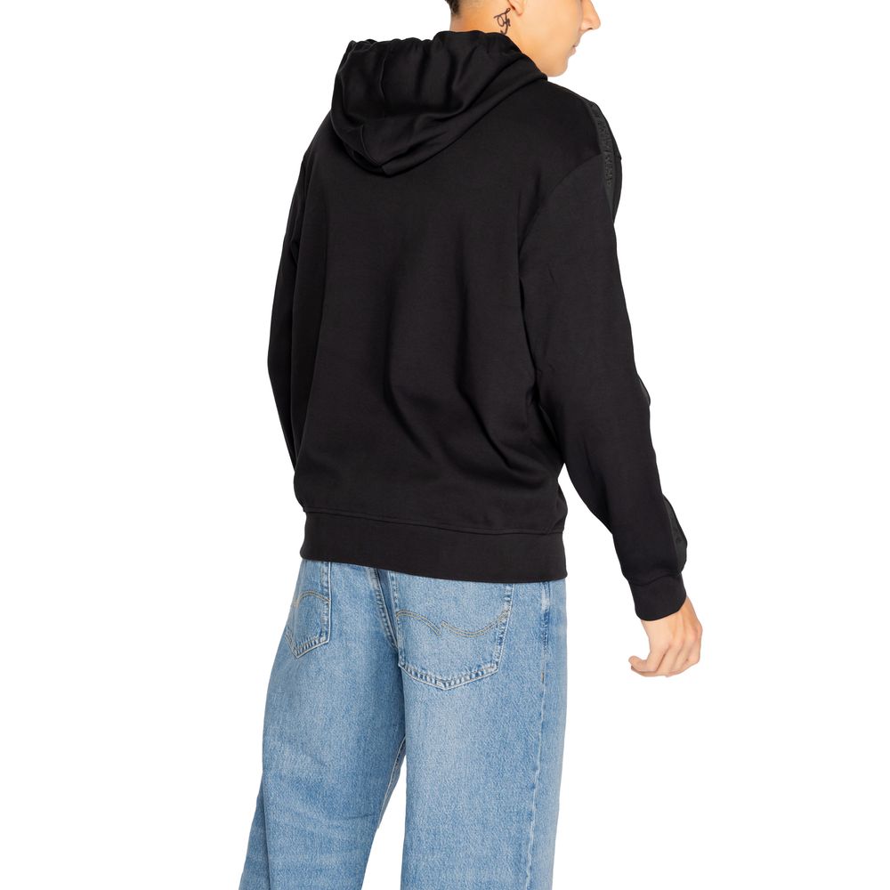 Armani Exchange zwarte katoenen hoodie