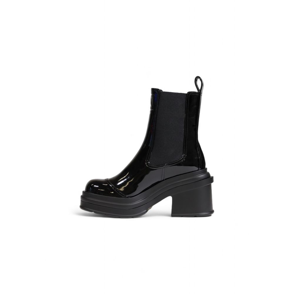 Armani Exchange zwarte polyester enkellengte broek