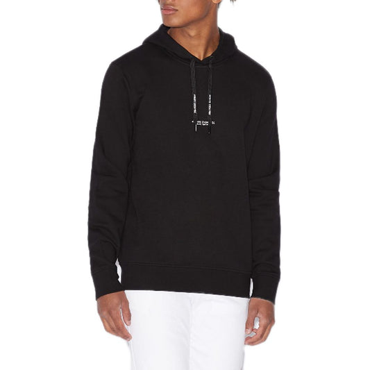 Armani Exchange zwarte katoenen hoodie