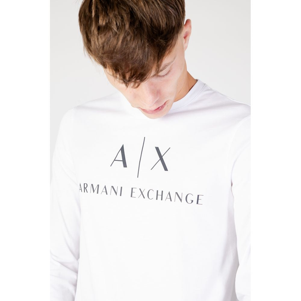 Manches longues en coton blanc Armani Exchange