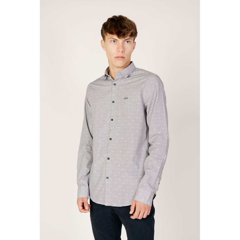 Armani Exchange zwart katoenen overhemd