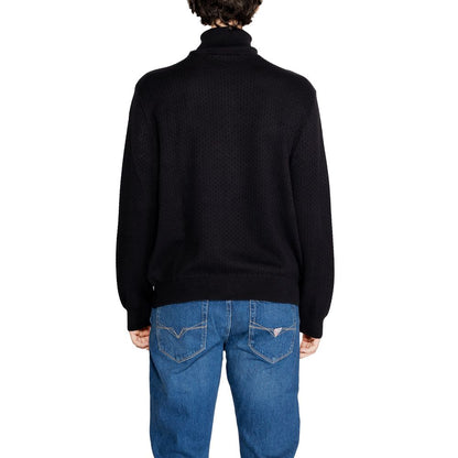 Col roulé noir en coton Armani Exchange