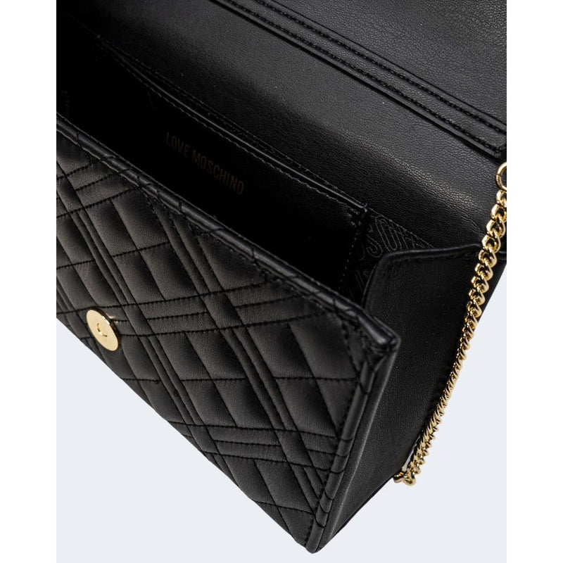 Love Moschino Sac à main noir en polyuréthane matelassé