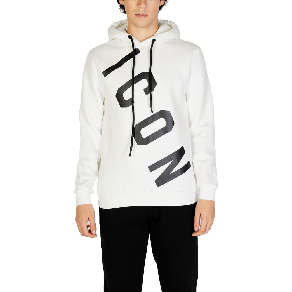 Sweat à capuche en coton blanc Icon