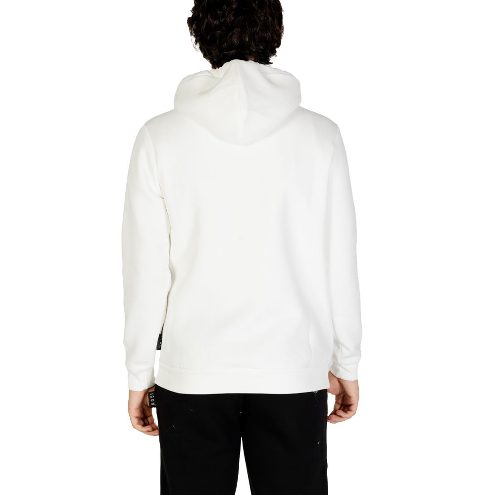 Sweat à capuche en coton blanc Icon