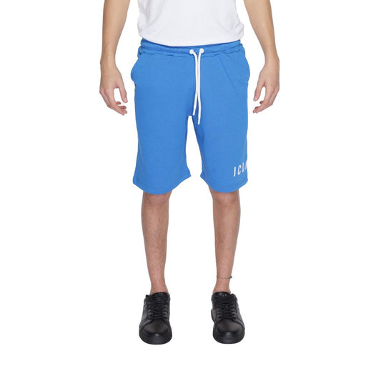 Short Bermuda en coton bleu Icon